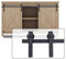 EGTink Mini Juego de Herrajes para Puertas Correderas,Kit de Accesorios para Puerta de Granero para Armario,Granero,Gabinetes,Soporte de TV,Acero al Carbono Guía(120CM/4FT Doble Puerta)