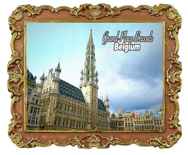 Imán para nevera Grand-Place Bruselas Bélgica, recuerdo de viaje 3D, decoración de nevera, calcomanía magnética, colección artesanal