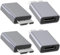 Xiatiaosann USB C to Micro B Adapter, USB 3.1 Type-C Female to USB 3.0 Micro B Male Extension Convertor for Hard Drive Cable, SSD, HDD (4 Pack)