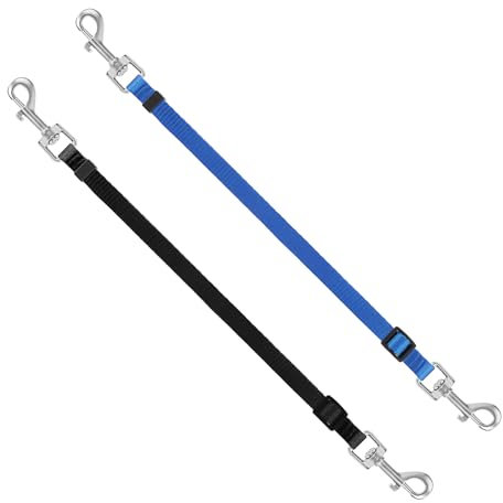 2 Stück Hundehalsband Clips Geschirre, Halsbänder & Leinen Für Hunde Reflektierende Nylon Sicherheit Verstellbarer Haustier Hundehalsband Clips Doppelte Hundeleine Verwicklungsfreier Für Hundewelpen