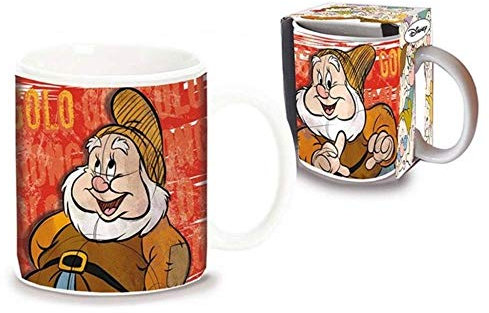 Tazza in ceramica Gongolo sette nani Disney tazza da colazione modello mug 470 ml