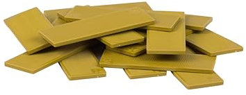 DECKLINE Abstandshalter Kunststoff - 100 Stück - 34 x 100 x 4 mm - Set - Distanzklötze für Fußböden, Fenstern, Türen - Verglasungsklötze - Unterlegplatten - Fensterklötze