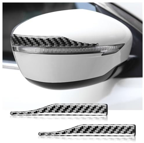 2PCS Auto Aufkleber Anti-Kollisionsstreifen,Glänzende Carbonfaser Aufkleber Auto und Auto Deko für Autodekorationen & Auto Tuning,Universelle Auto Zubehör für Seitenspiegel