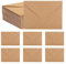 Braun Briefumschläge, 100 Stück Vintage Kraft Umschlag, 16 x 11cm Kraft Umschlag Set, Nassklebung mit spitzer Klappe, Geeignet für DIY, Weihnachtskarten, Geburtstagskarten, Einladungen