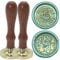 Northpole Wax Seal Stamp, ONWINPOR 2 Pcs Christmas Elk Tree Wax Seal Stamp Set Removable Brass Stamp Head, Christmas Wax Seal Stamp Great for Decorating Christmas Party Invitations (SD04)