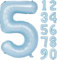 Blau Luftballon 5 Matte Blau Nummer 5 Folienballon Hell Blau 5 Ballons 40 Zoll Mylar Helium Ballon für Geburtstag Party Dekorationen Mädchen Jungen Baby Dusche Hochzeit Jahrestag Deko (Nummer 5)