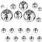 25 Stück Disco Spiegel Ball, 4 Größen 2cm 3cm 4cm 5cm Silber Discokugel Silber Spiegelkugel zum Aufhängen, Silber Hängekugel Disco Ball Party mit Hängendem Ring für Party Dekoration
