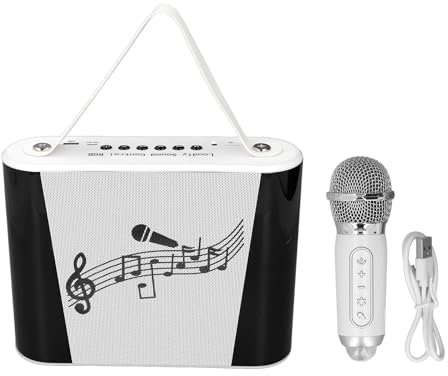Sunicon Máquina de Karaoke para niños, Mini micrófono de Karaoke portátil con Bluetooth, Altavoz para Cantar con micrófono para Fiestas en casa, Fiestas de cumpleaños