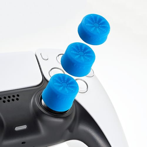 Luck&Link Daumen Griff Set Joystick Cap Analog Stick Cap Für Switch Pro/PS5 Dualsense/Xbox[XSX/XB1] (blau)