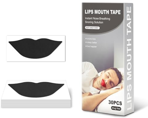 Mouth Tape for Sleeping,30 Stück Big Size Smiles Hypoallergene Klebebänder, Schlaf-Mund-Klebeband zur Verbesserung des Nachtschlafs, starke Haftung, schmerzfreie Entfernung