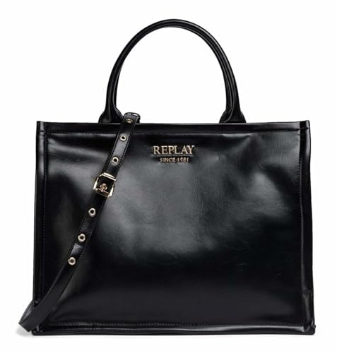 REPLAY Damen FW3780 Tote Bag Tasche, 0098 Black