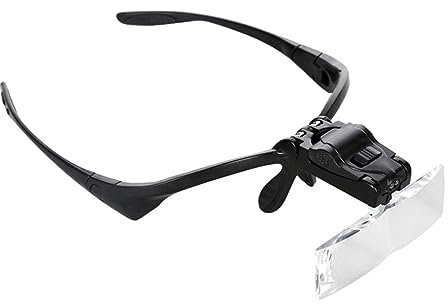 TOVINANNA Loupe LED Lampe De Greffe De Amplificateur Frontal Grossissement X2 Lampe LED pour Artistes