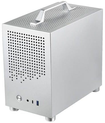 Asyduey Micro-ITX Case PC Case SKTC A17 SGCC Computer Case Support Micro-ITX Mini PC Silver