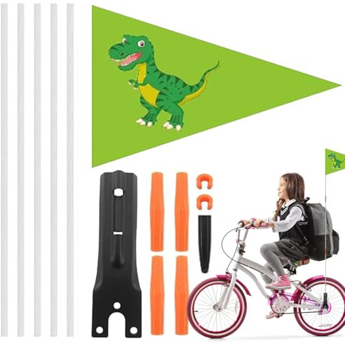 Fahrrad-Sicherheitsflagge, Fahrradflaggen-Fahnenmast-Fahrradfahne für die Sicherheit von Kindern | Höhenverstellbare Outdoor-Flaggen für Anhänger, Radfahren im Freien, Freizeitreiten