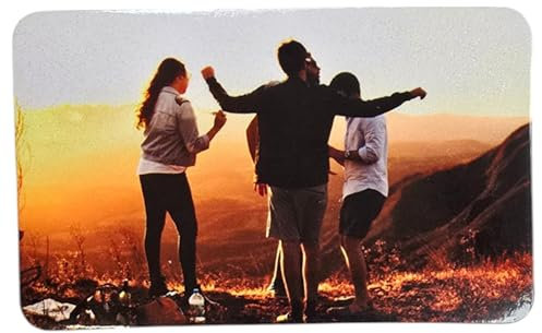 Personalised Fridge Magnet - PVC Photo Fridge Magnet - Personalised Gifts for Your Fridge - Travel, Memories, Family, Novelty, Decoration (1, Rectangular)