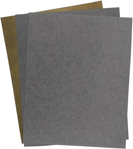 STRONGTHIUM Material para Juntas de Motor 370 x 290 mm, Papel de Sellado Sin Amianto y Corcho Goma para Coche Moto Generador, Resistente a Aceite y Calor, Espesor 1,0-1,2 mm, 3 Hojas