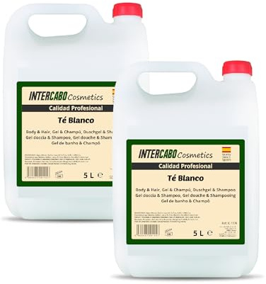 Intercabo Cosmetics 2-in-1 Duschgel & Shampoo - 2er-Pack à 5 L - pH-neutrale Formel für Haut & Haar, sanfte Reinigung, erfrischender Duft, nachhaltige Nachfülllösung für tägliche Körperpflege