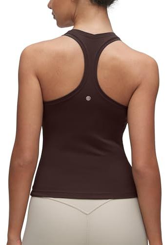 CRZ YOGA Butterluxe Racerback Tanktop Taillenlang | Yoga, Extrem Weich, Tight Fit, Rundhalsausschnitt, Ärmelloses Shirt für Damen