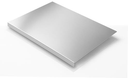 RONDA Tagliere Spianatoia Acciaio Inox 40x50 cm - Piano da Lavoro Alimentare Professionale, Antibatterico e Antiscivolo con Piega 2 cm per Impastare Pizza, Pane e Pasta - Made in Italy