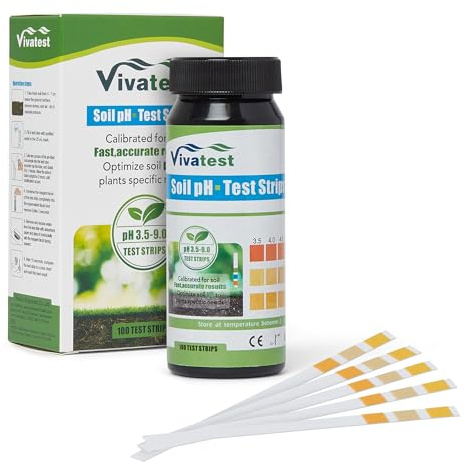 Viva Test Soil pH Testing Kit – 100Pcs 3.5-9.0 Range Soil pH Tester Ideal Plant Watering Indicator, Plant Markers – Easy to Use and Accurate Results – Suitable for Fruits and Vegetables, House Plants