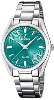 Festina Kinderuhr Junge und Mädchen Analog aus Edelstahl 316L | Quarzuhr, Widerstandsfähiges Mineralglas, Wasserdicht 5 ATM, F20622/Q, Boyfriend