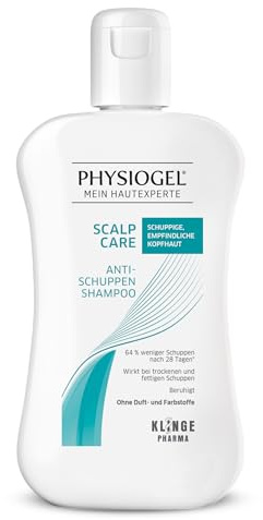 PHYSIOGEL Scalp Care Anti-Schuppen Shampoo für empfindliche Kophaut, 200ml | Reduziert Schuppen, lindert Juckreiz sofort und langanhaltend, beruhigt die Kopfhaut