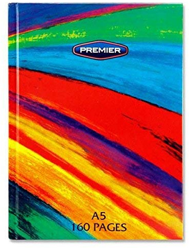 Premier Stationery A5 Rainbow Hardcover Notebook, S2812256
