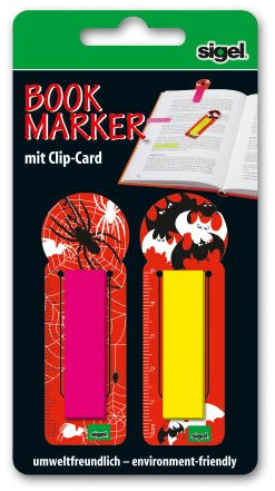 Sigel HN522 Haftmarker Lesezeichen pink, gelb, 50 Streifen im Format 12 x 45 mm