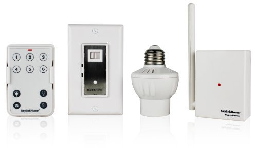 Skylinkhome SK-3 Lighting Kit, Includes 10 Button Remote, Wall Dimmer, Plug-in Dimmer and Screw-in Dimmer, Off White