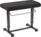 K&M 14081 Klavierbank Uplift Schwarz - Stahl, Stoff - Breiter, höhenverstellbarer Keyboard-Polstersitz mit Gasdruckfeder
