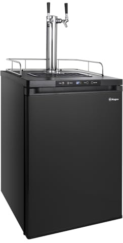 Kegco K309B-2 Double Faucet Digital Black Kegerator