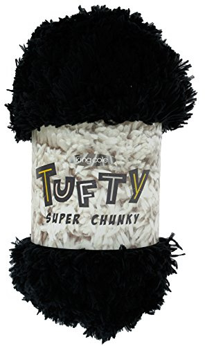 King Cole 1562790 Tufty Super Chunky Black Yarn - 80M, 200g