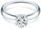 Trilani Damen-Ring/Verlobungsring/Solitärring Sterling Silber rhodiniert Zirkonia weiß 60451017