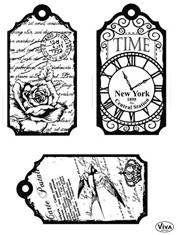 Viva Decor Silikon Zeitstempel Tags, transparent