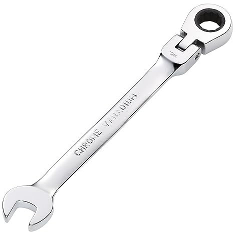 Draper 52010 Hi-Torq Metric Flexible Head Ratcheting Combination Spanner, 9mm