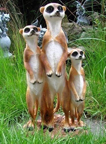 SSITG Erdmännchen Familie Figur Gartenfigur TOP PREIS NEU
