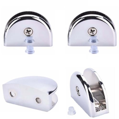 Euro Tische Regal-Halter Glasbodenträger - Stabile Regalträger für Glas- und Holzböden - Verschiedene Varianten (2 Stück) (Modell 5)