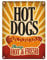 trendaffe - Metallschild mit American Diner Classics - Hot Dogs Motiv