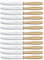 Arcos Serie Cuchillos de Mesa Caja 12 uds Cuchillo Mesa, Hoja Serrada de Acero Inoxidable NITRUM de 125 mm, Mango Polipropileno Color crema (12 UDS)