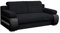 mb-moebel Sofa mit Schlaffunktion und Bettkasten Couch für Wohnzimmer Schlafsofa Schlafcouch Sofagarnitur Polstersofa Wohnlandschaft mit Bettfunktion 3 Sitzer - 206x96x82 cm - York (Schwarz)