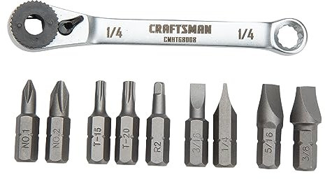 CRAFTSMAN CMHT68008 - Juego de destornilladores, trinquete, 10 piezas