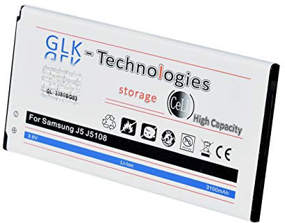 High Power Ersatzakku kompatibel mit Samsung Galaxy J5 2016 (SM-J510) EB-BJ510CBC| Original GLK-Technologies Battery | accu | 3100 mAh | NEU