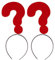 Amosfun 2Pcs Fragezeichen Stirnband Party Foto Booth Stirnband Urlaub Weihnachten Haar Reifen Kostüm Kopfstück Party Bevorzugt Rot