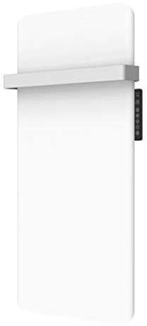 MYLEK Infrared Panel Heater Vertical Radiator 500W - 24/7 Timer - Upright - Eco Low Energy - Removable Towel Rail for Bathrooms, Bedrooms, Kitchen - Wall mountable (0.5 KW) Lot20