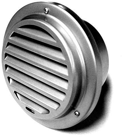 Edelstahl Lüftungsgitter Lamellengitter Wetterschutzgitter Ablufthaube Lufthaube (SMG, Ø 150 mm)