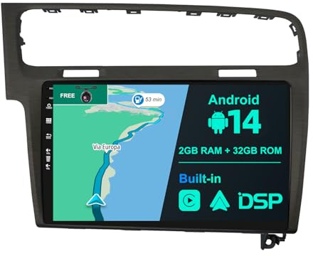 JOYX Android 10 Autoradio für Golf 7 (2013-2018) – [2G32G] – Rückfahrkamera Canbus KOSTENLOS – 2 DIN – 10,1 Zoll IPS 2.5D Display – Unterstützung Dab Lenkradsteuerung Bluetooth WLAN Carplay 4G