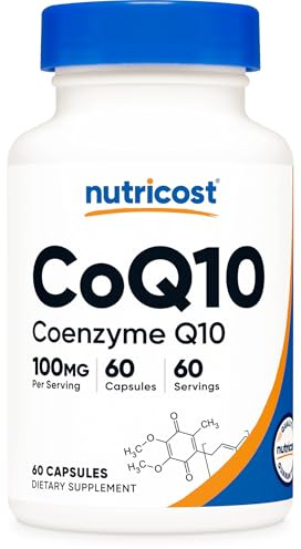 Nutricost CoQ10 100mg, 60 Vegetarian Capsules, 60 Servings - Coenzyme Q10