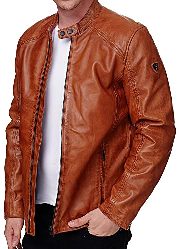 Tazzio Herren Jacke Lederjacke Echtleder Leder Übergangsjacke 19707