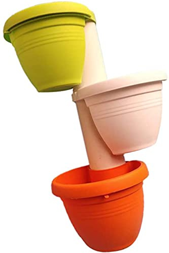 3 Stück Montiert Blumentopf Dachrinne Blumenrohr Fallrohr Blume Bonsai Pflanzer Für Gemüsegarten-Small