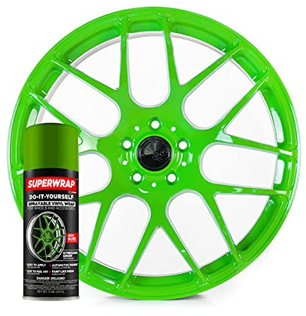 ITC International Tool Company Superwrap Vinyl Spray Paint Wrap For Alloys Badges Calipers And Mirrors 325ml (Ghymaka Green)